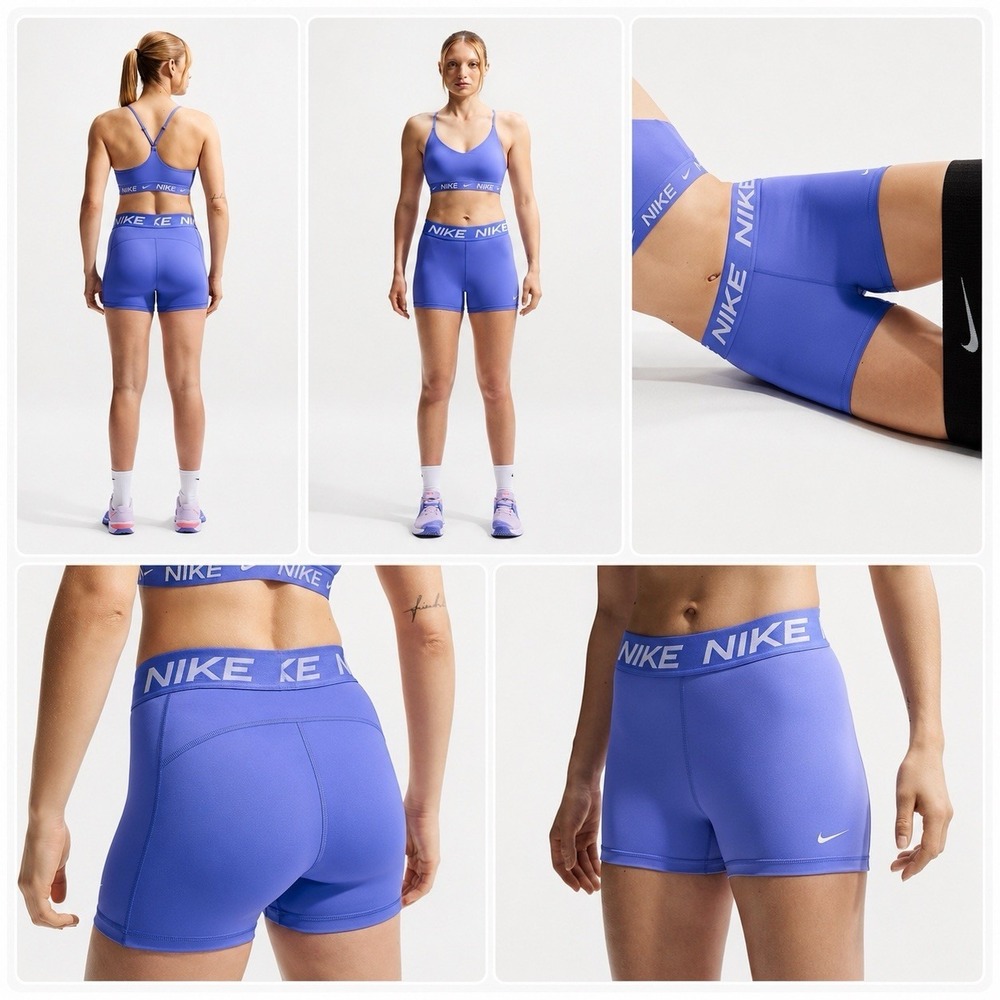 Nike Pro Women's Dri-FIT 5" Training Shorts Purple Size XS Compression